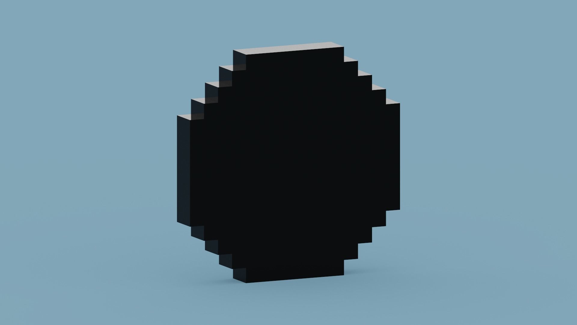 Voxel Black Clock Low-poly 3D model_6