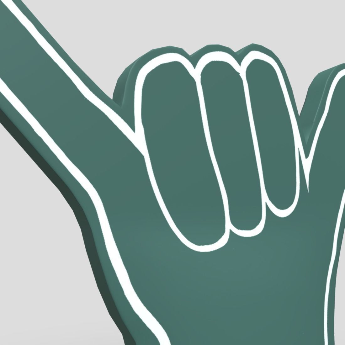 Foam Finger 4 Low-poly 3D model_13