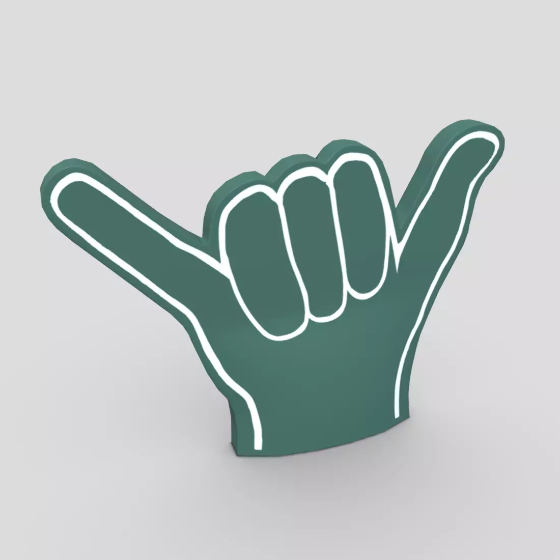 Foam Finger 4 Low-poly 3D model_0