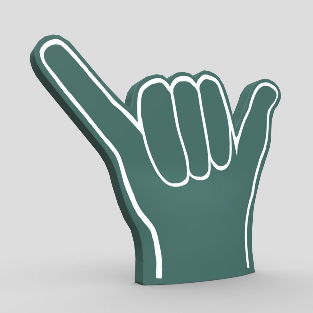 Foam Finger 4 Low-poly 3D model_11