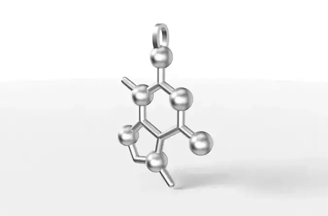 Chocolate Coffee Dopamine and Serotonin Pendant