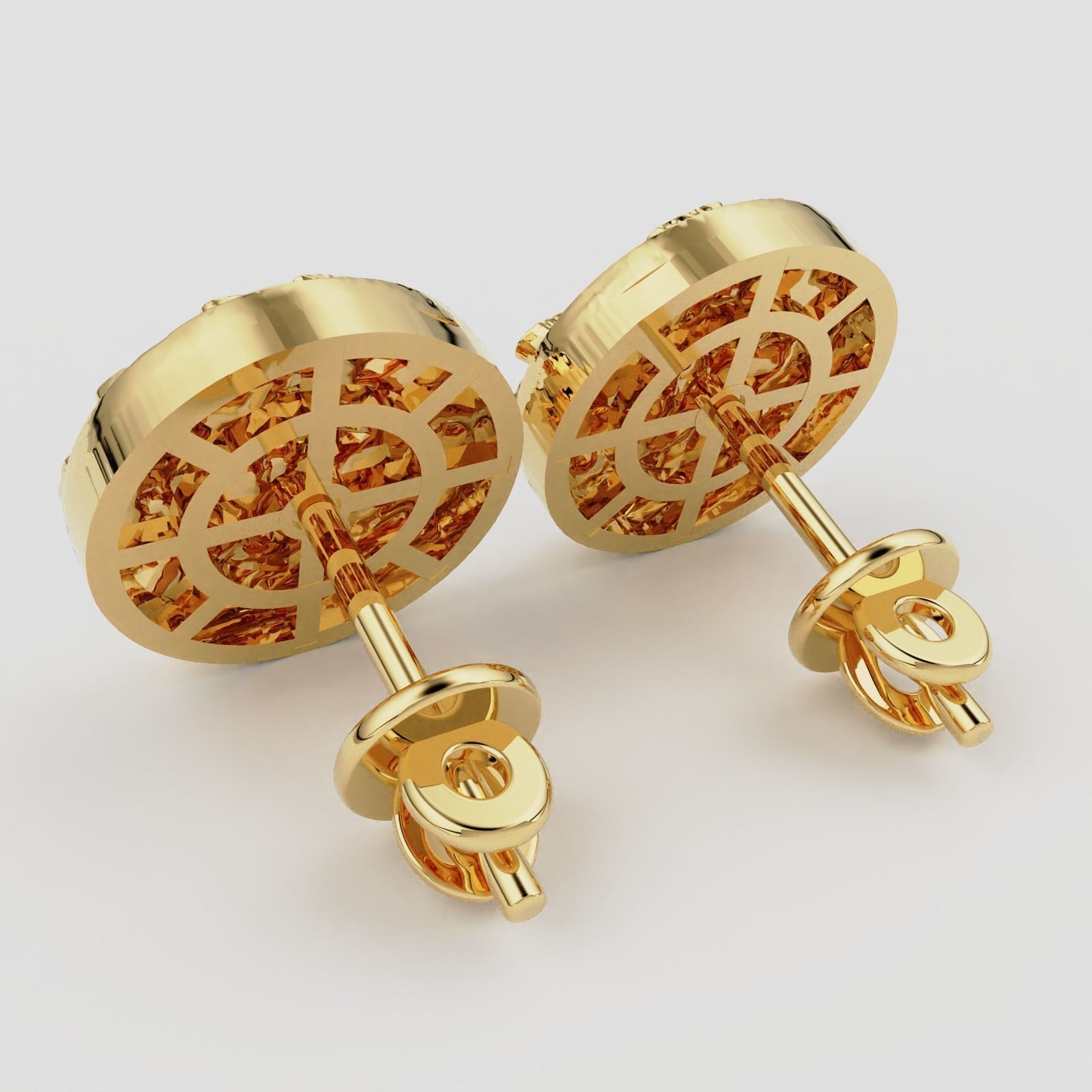 Nugget Earrings 3D print model_10