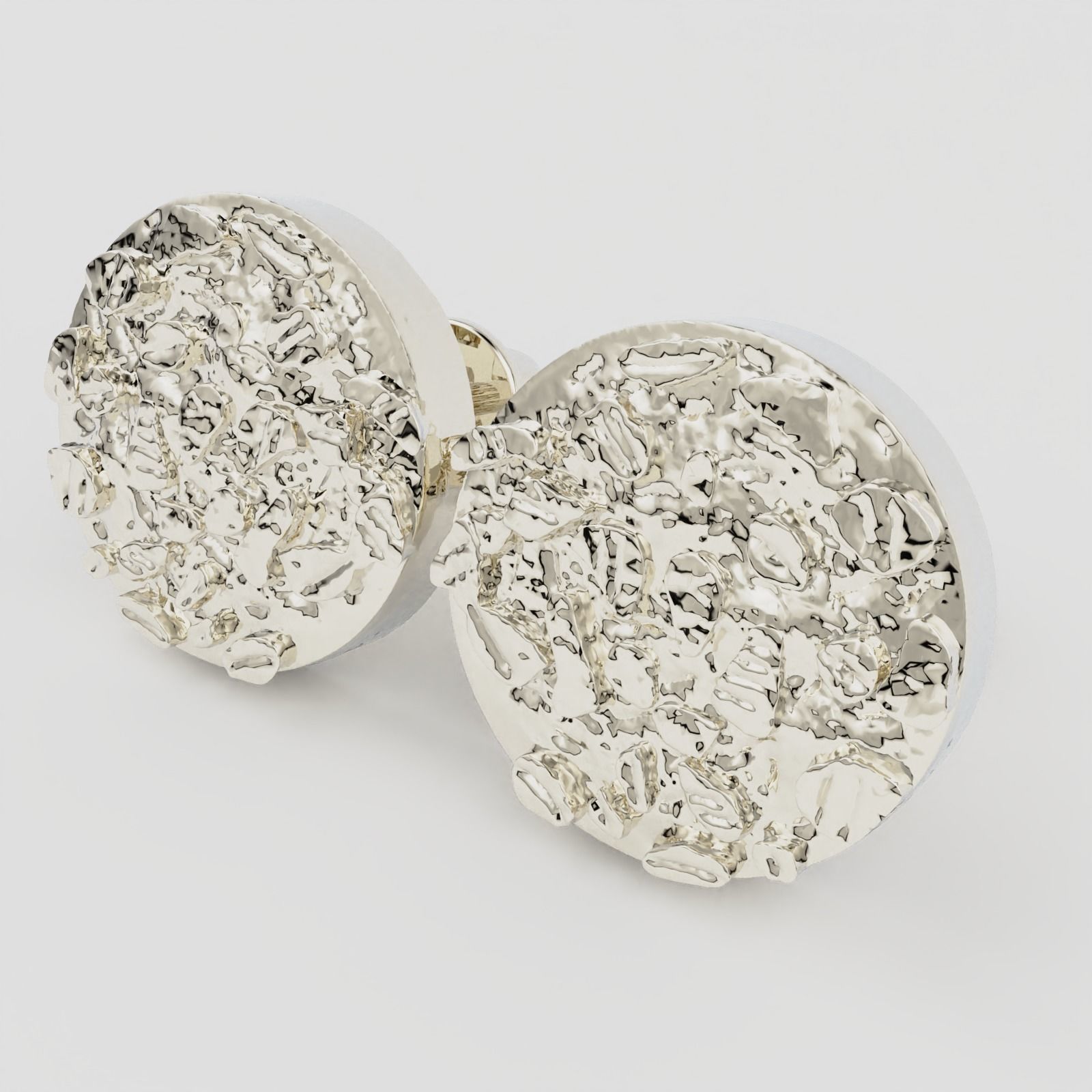 Nugget Earrings 3D print model_4