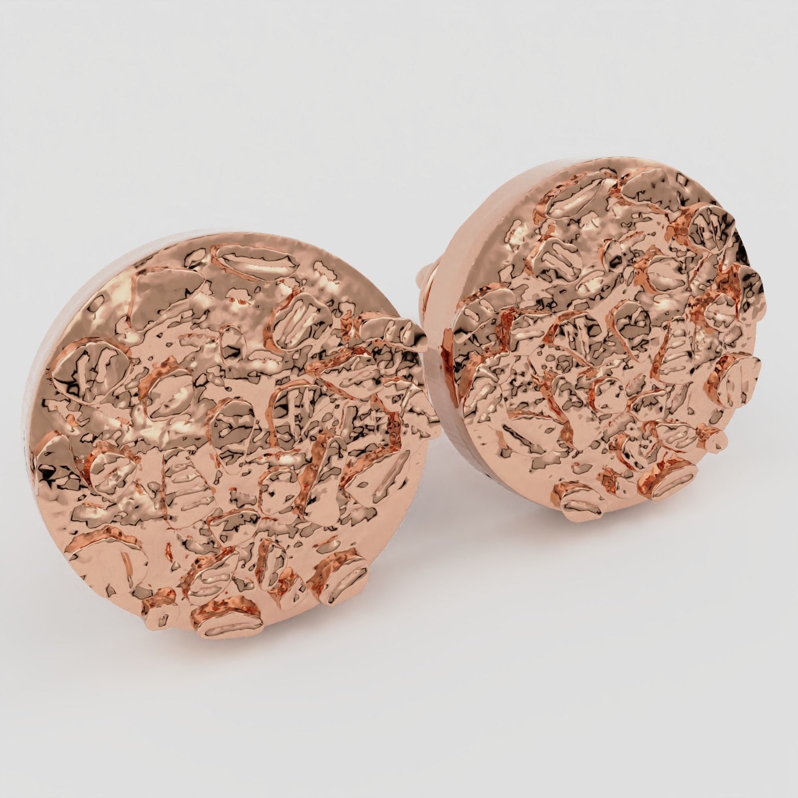 Nugget Earrings 3D print model_6