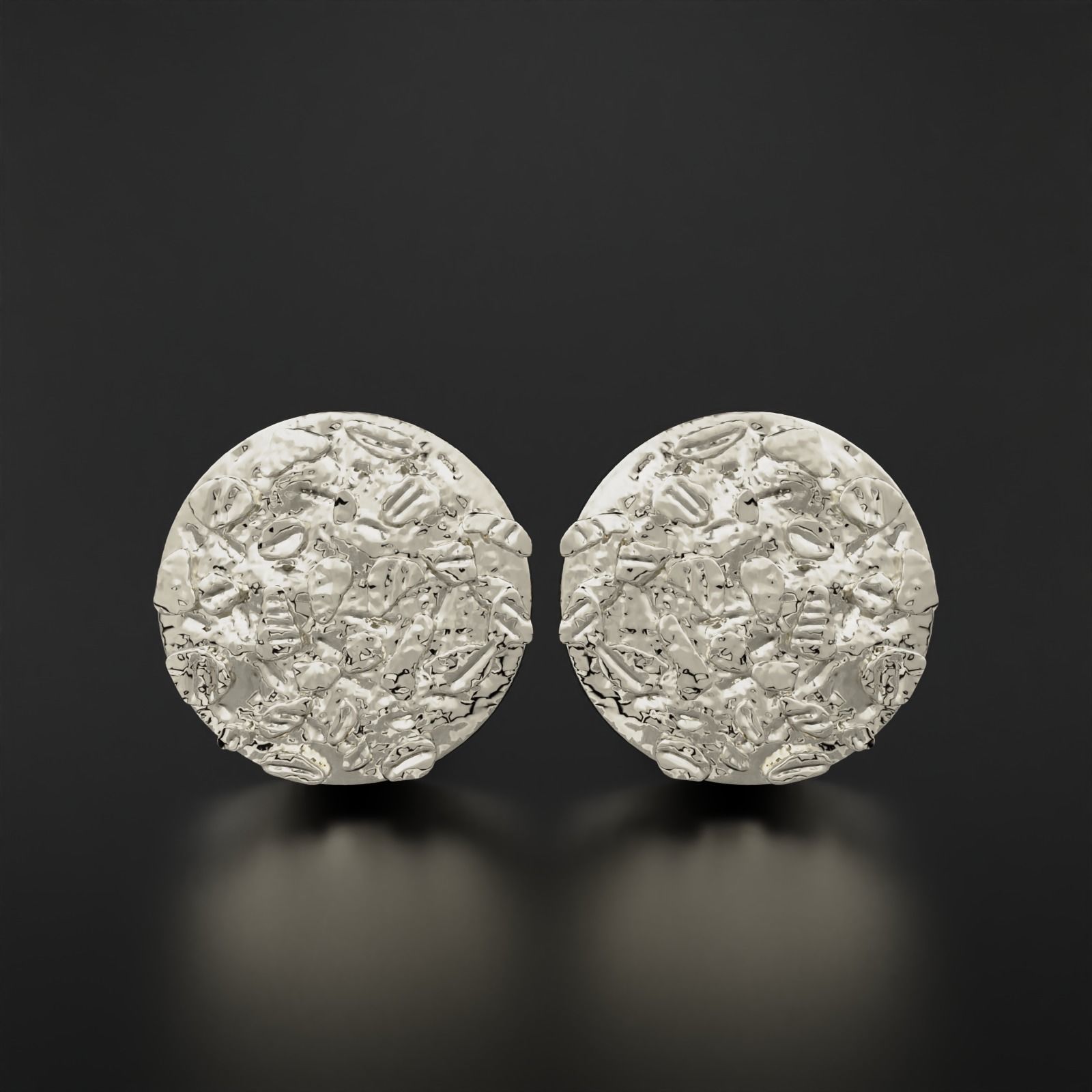 Nugget Earrings 3D print model_3