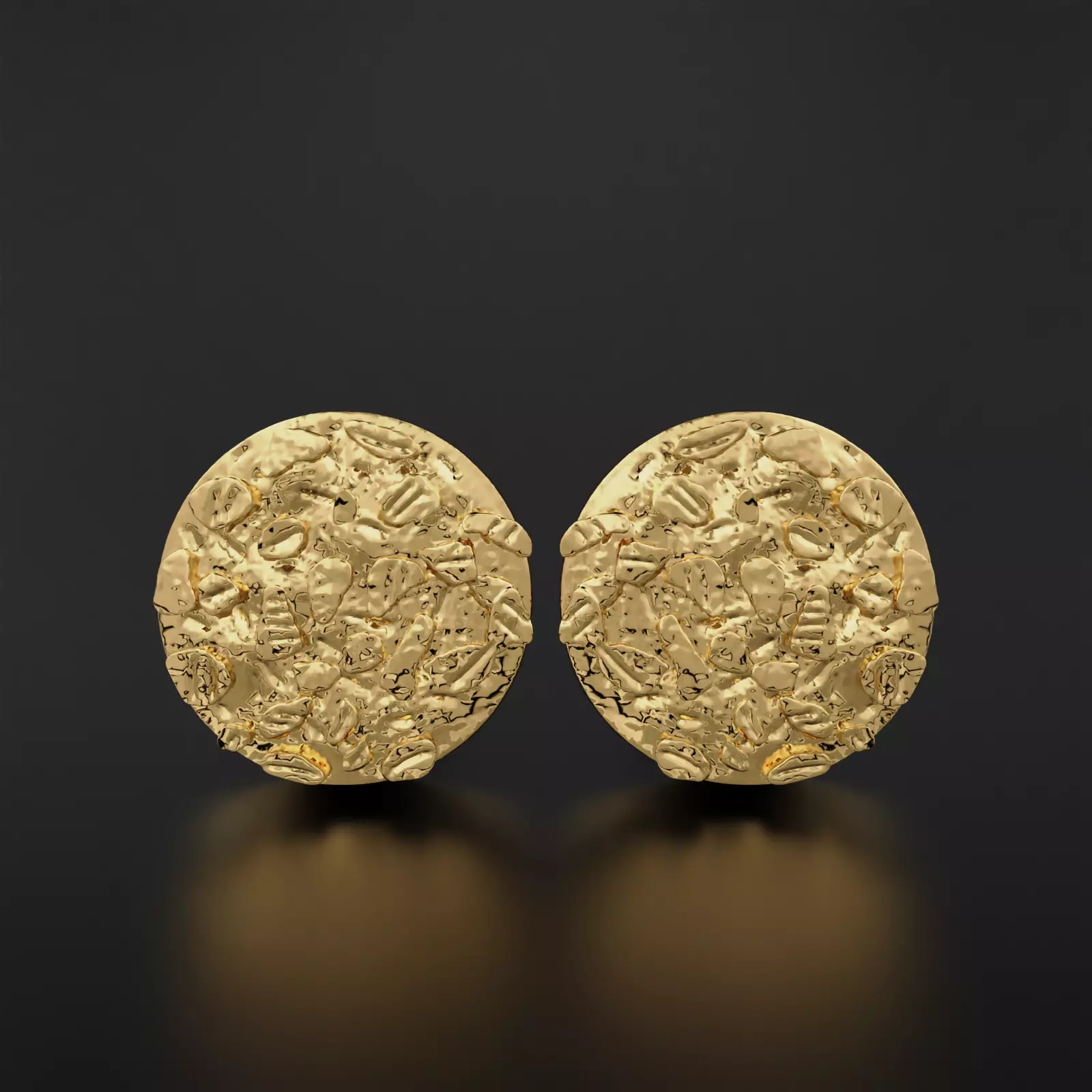 Nugget Earrings 3D print model_0