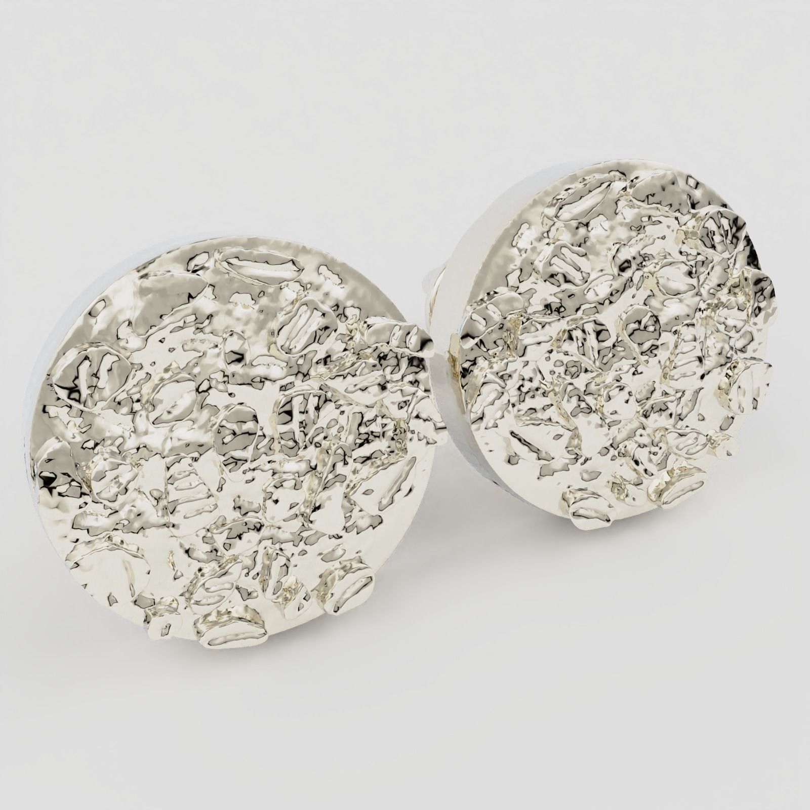 Nugget Earrings 3D print model_8