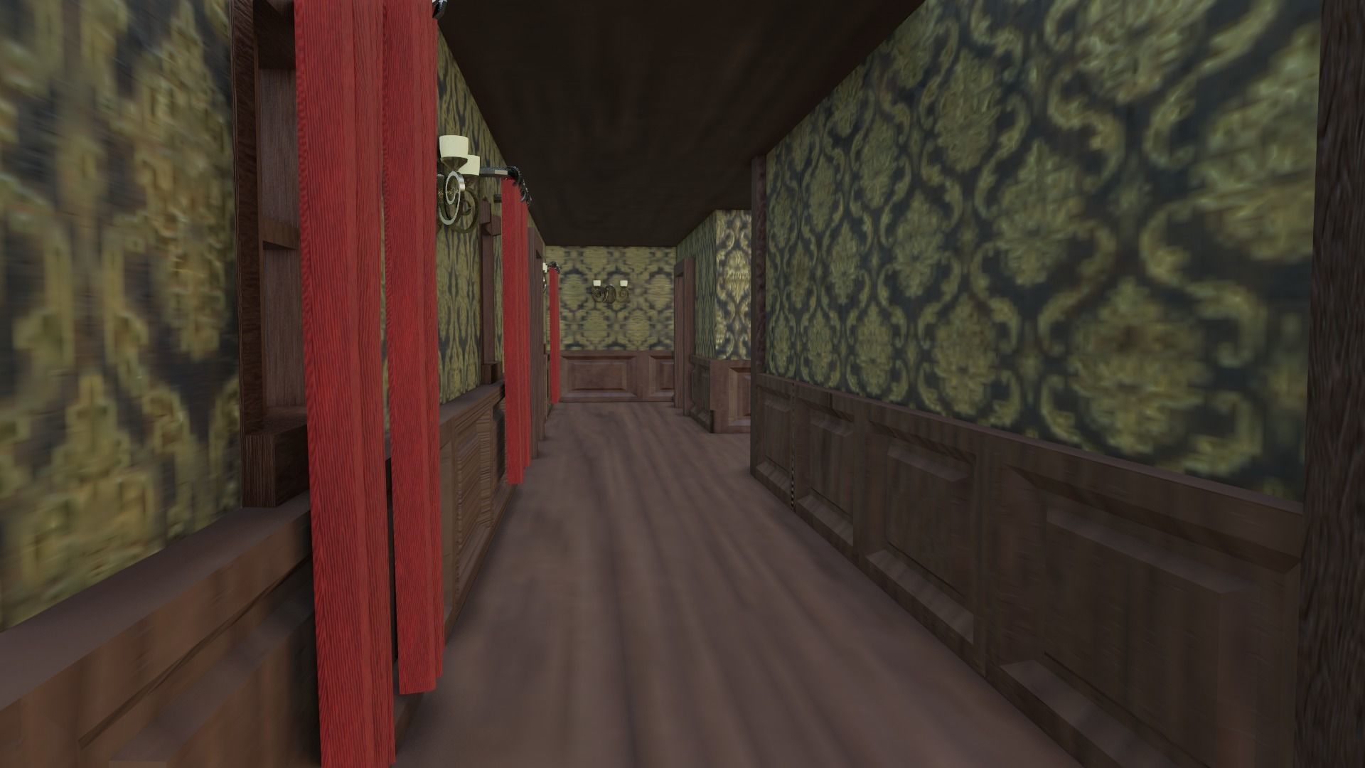 Western Saloon with Interior  Low-poly 3D model_19