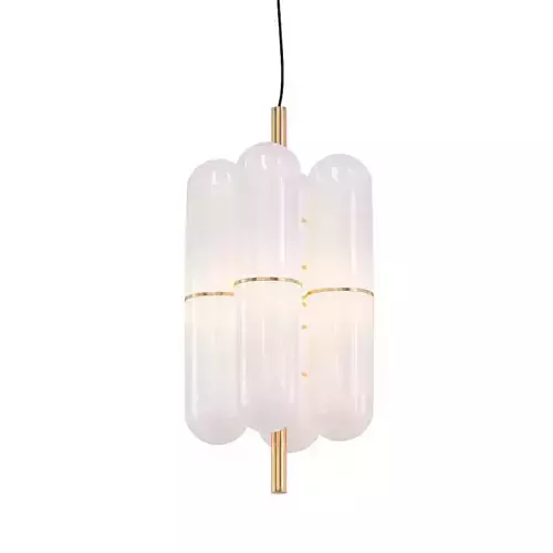 Charlotte glass pendant light - gold
