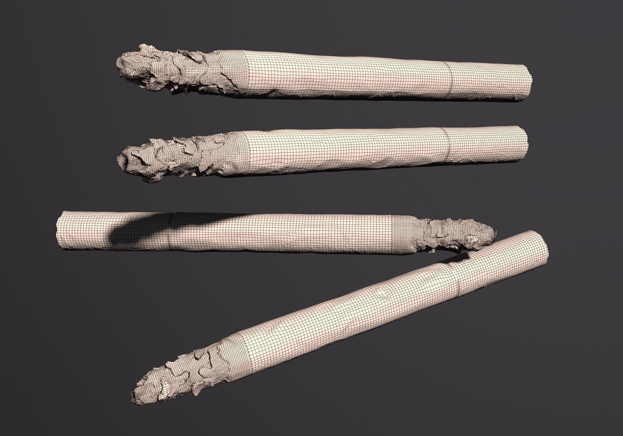 Cigarette Real-Time 3D model Low-poly 3D model_12