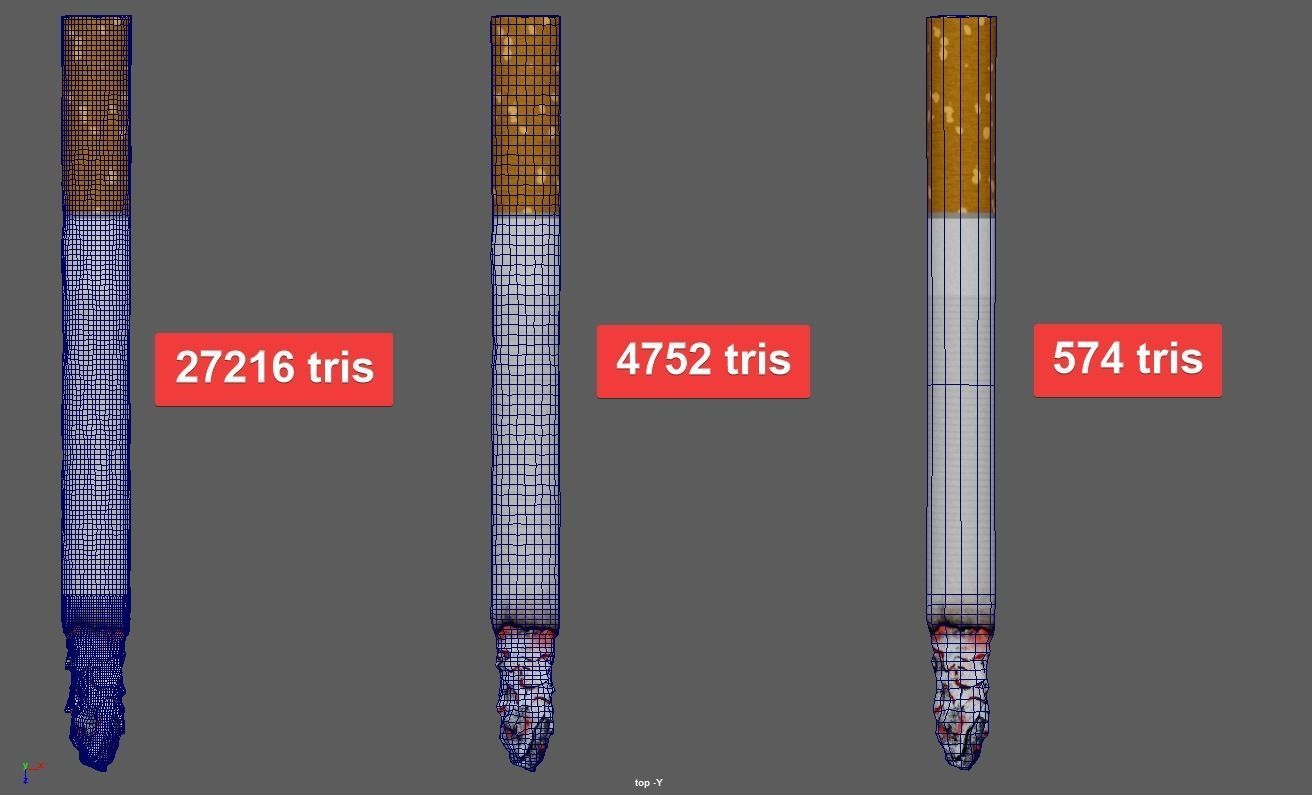 Cigarette Real-Time 3D model Low-poly 3D model_3
