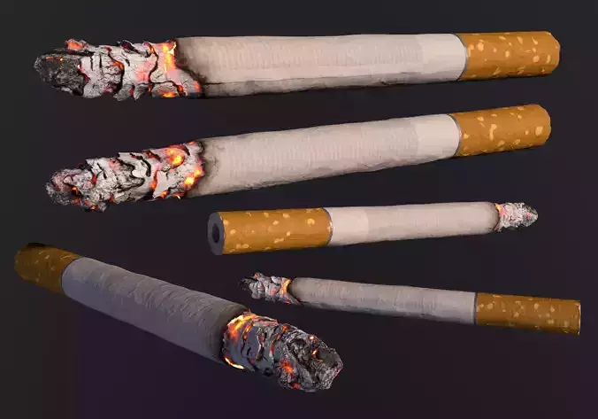 Cigarette Real-Time 3D model Low-poly 3D model