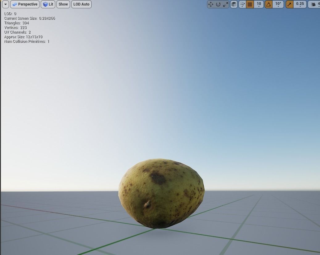 Big Potato Free low-poly 3D model_13