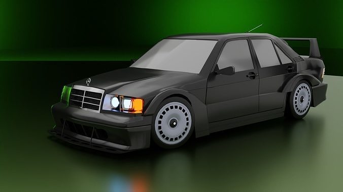 Mercedes Benz 190E Evolution II DTM W201 1992 Low-poly 3D model