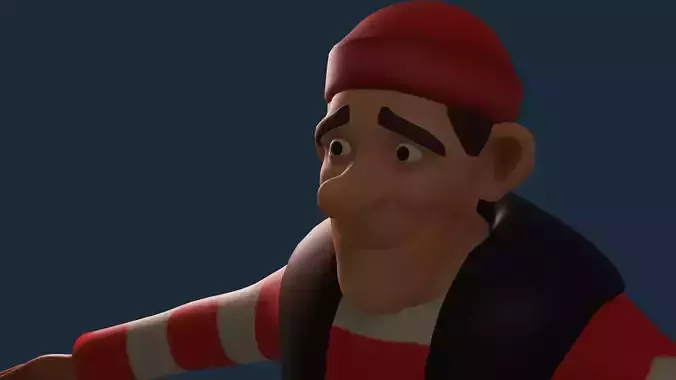 Character cartoon 3D model