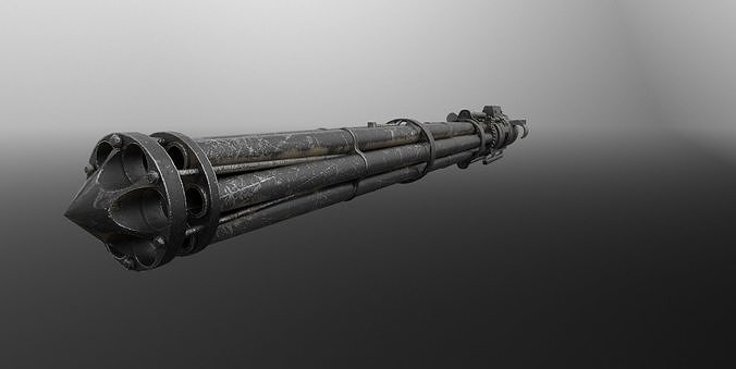 GSH-30-6 Rotary cannon Game ready Free 3D model