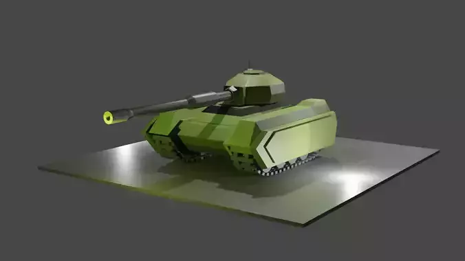 Tank for test on unity or blender  Free low-poly 3D model