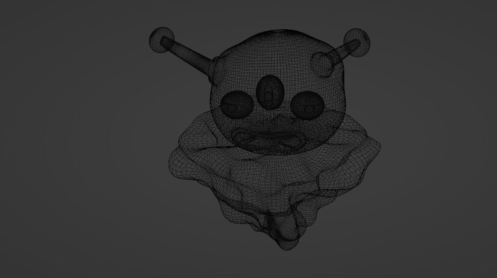 Lost Alien Low-poly 3D model_2