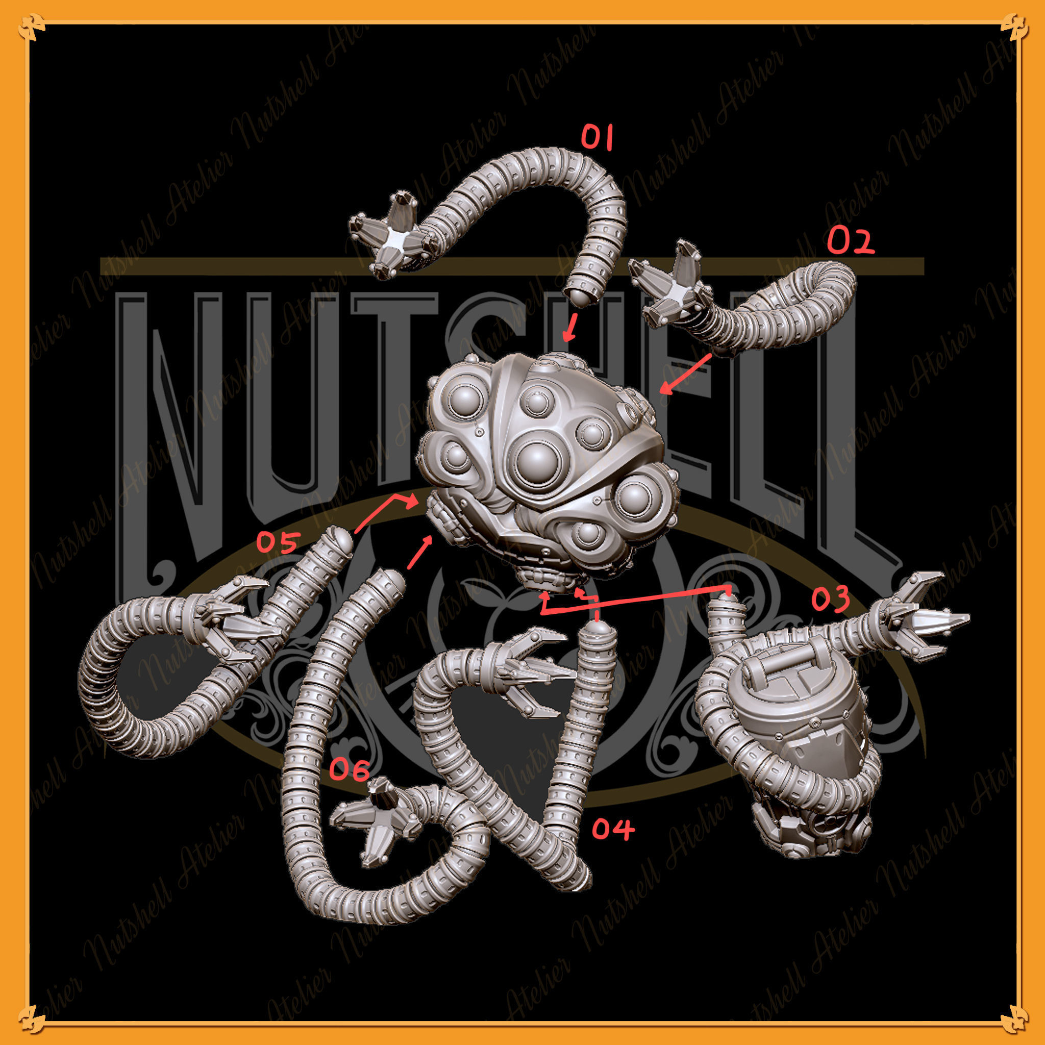 Nutshell Atelier - Space girl and Monster - NSFW 3D print model_28