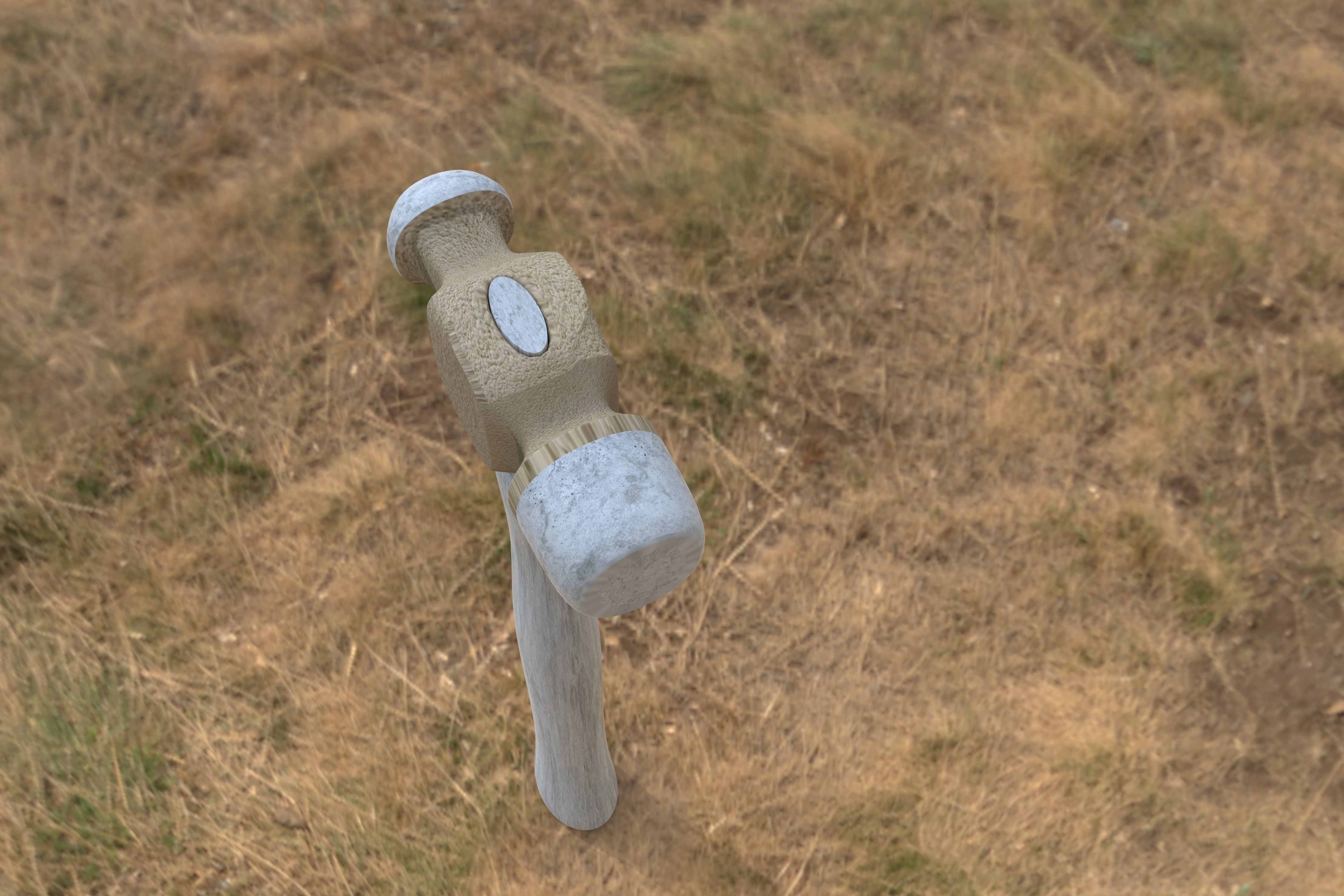 cartoon hammer Free 3D model_10