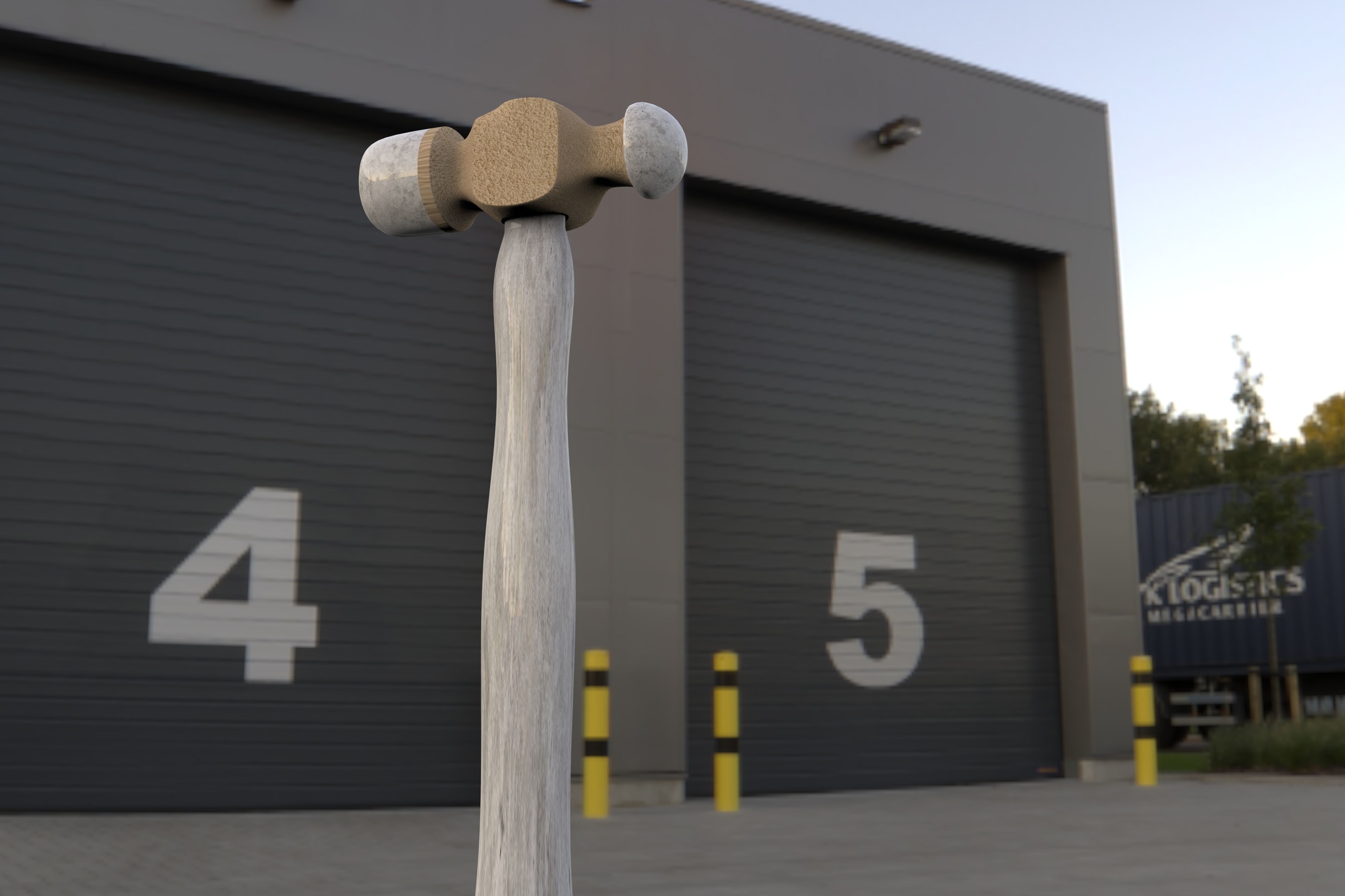 cartoon hammer Free 3D model_1