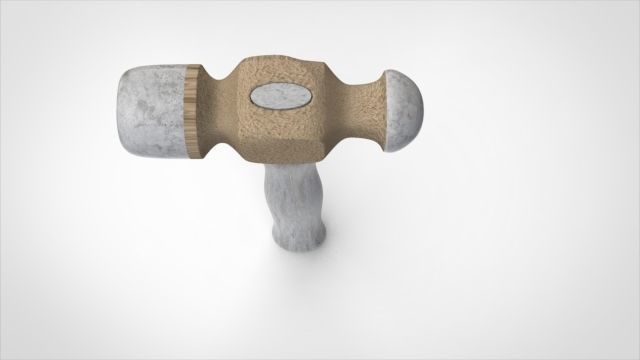 cartoon hammer Free 3D model_6