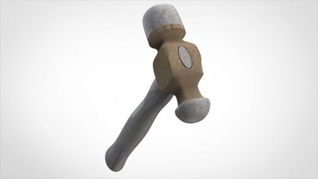 cartoon hammer Free 3D model_2