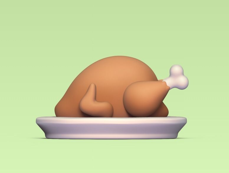 Thanksgiving pie 3D Model Collection_8