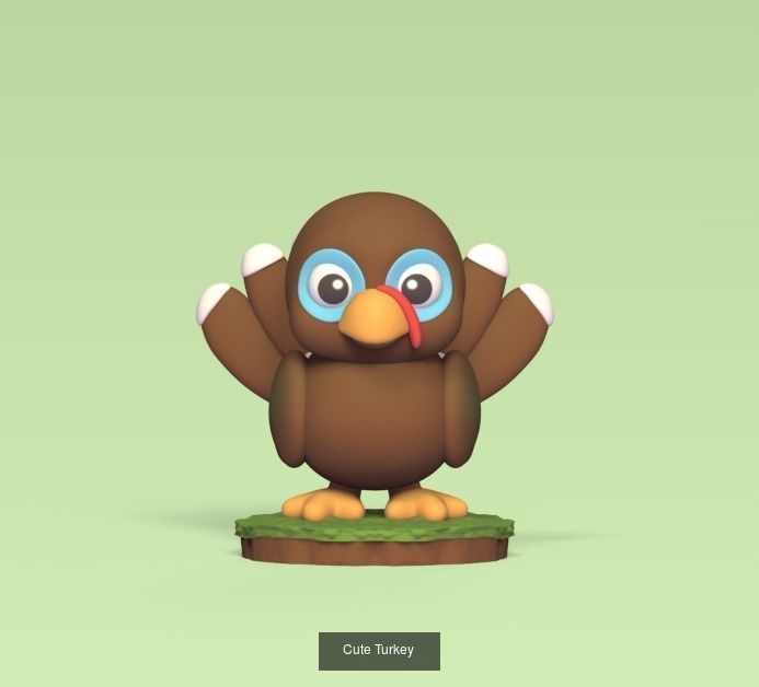 Thanksgiving pie 3D Model Collection_4