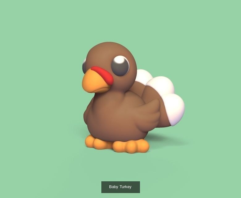 Thanksgiving pie 3D Model Collection_6