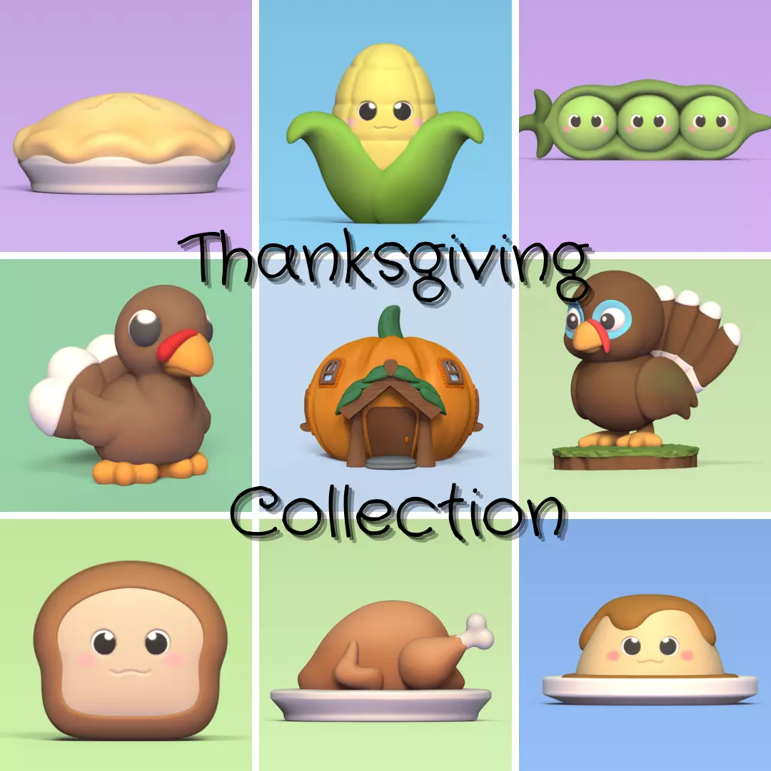 Thanksgiving pie 3D Model Collection_0