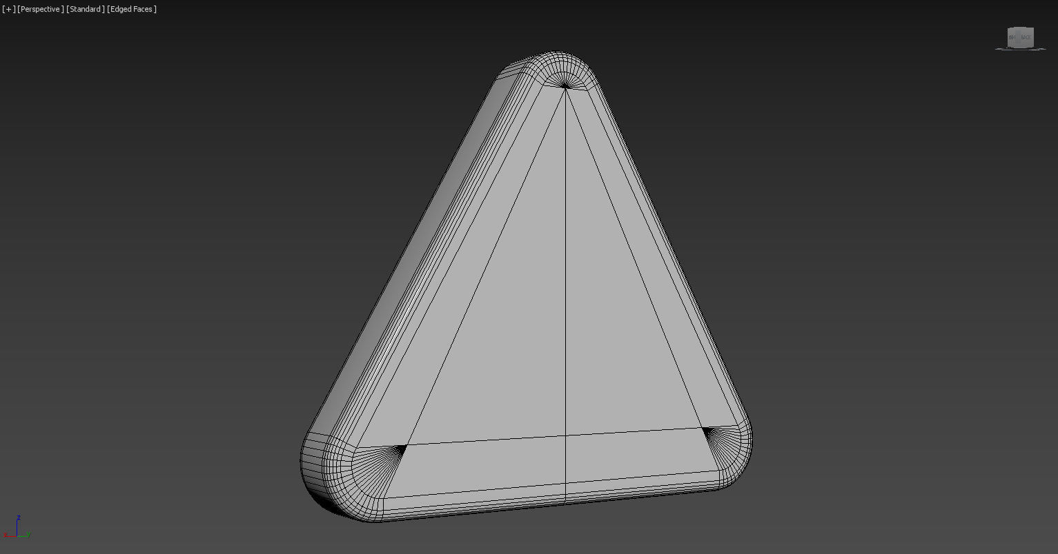 Warning sign Low-poly 3D model_20