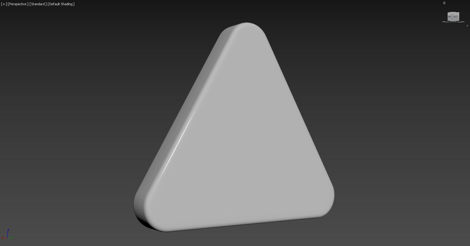 Warning sign Low-poly 3D model_19