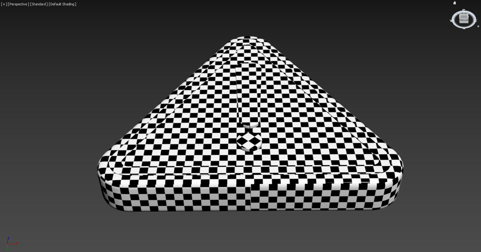 Warning sign Low-poly 3D model_16