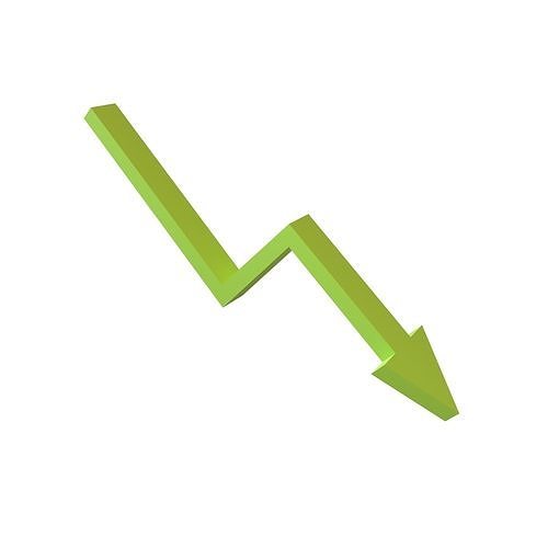3D Model Decrease Arrow Symbol V1 001 VR AR Low poly CGTrader