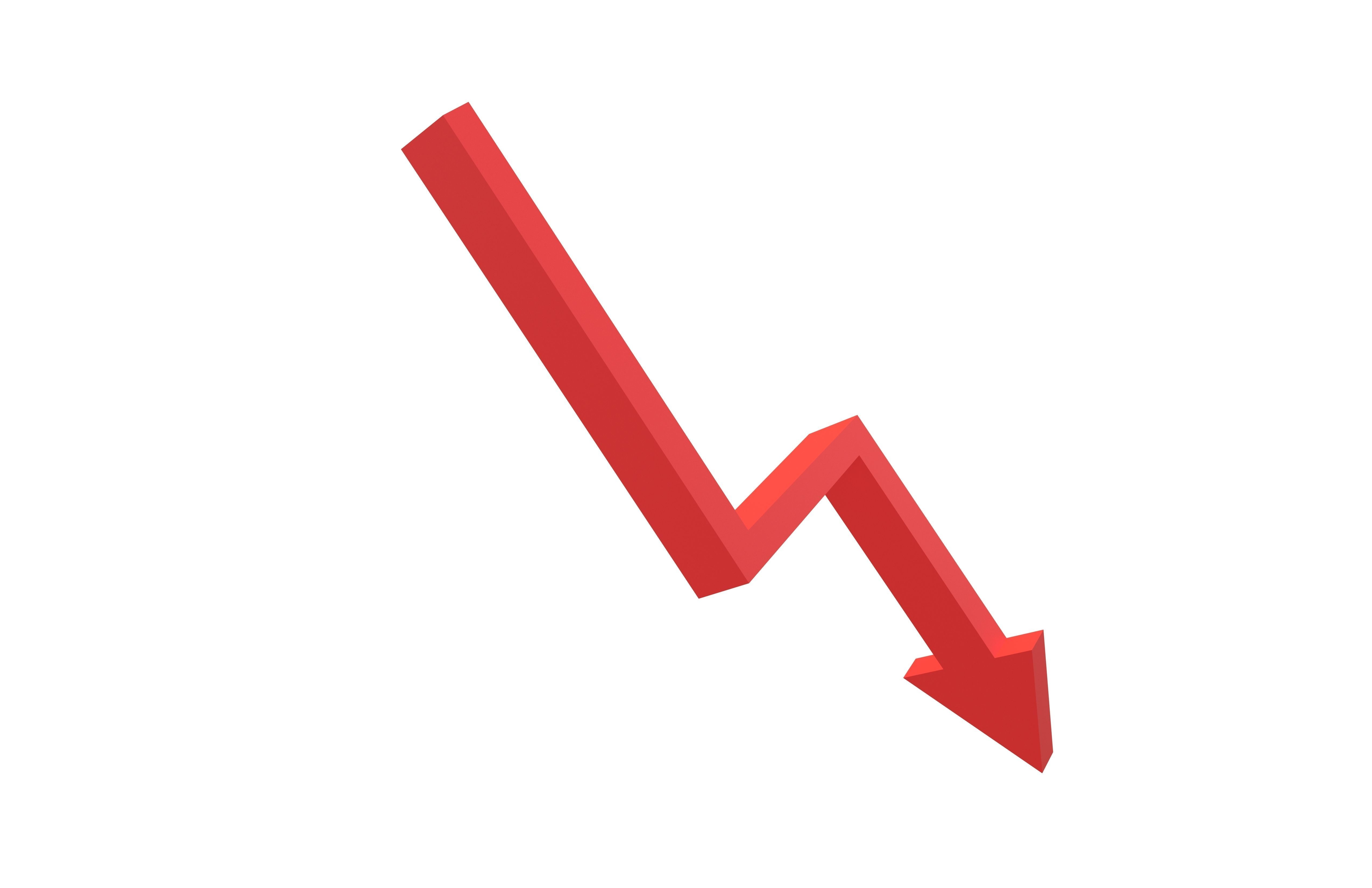 Decrease Arrow Symbol v1 002 Low-poly 3D model_3