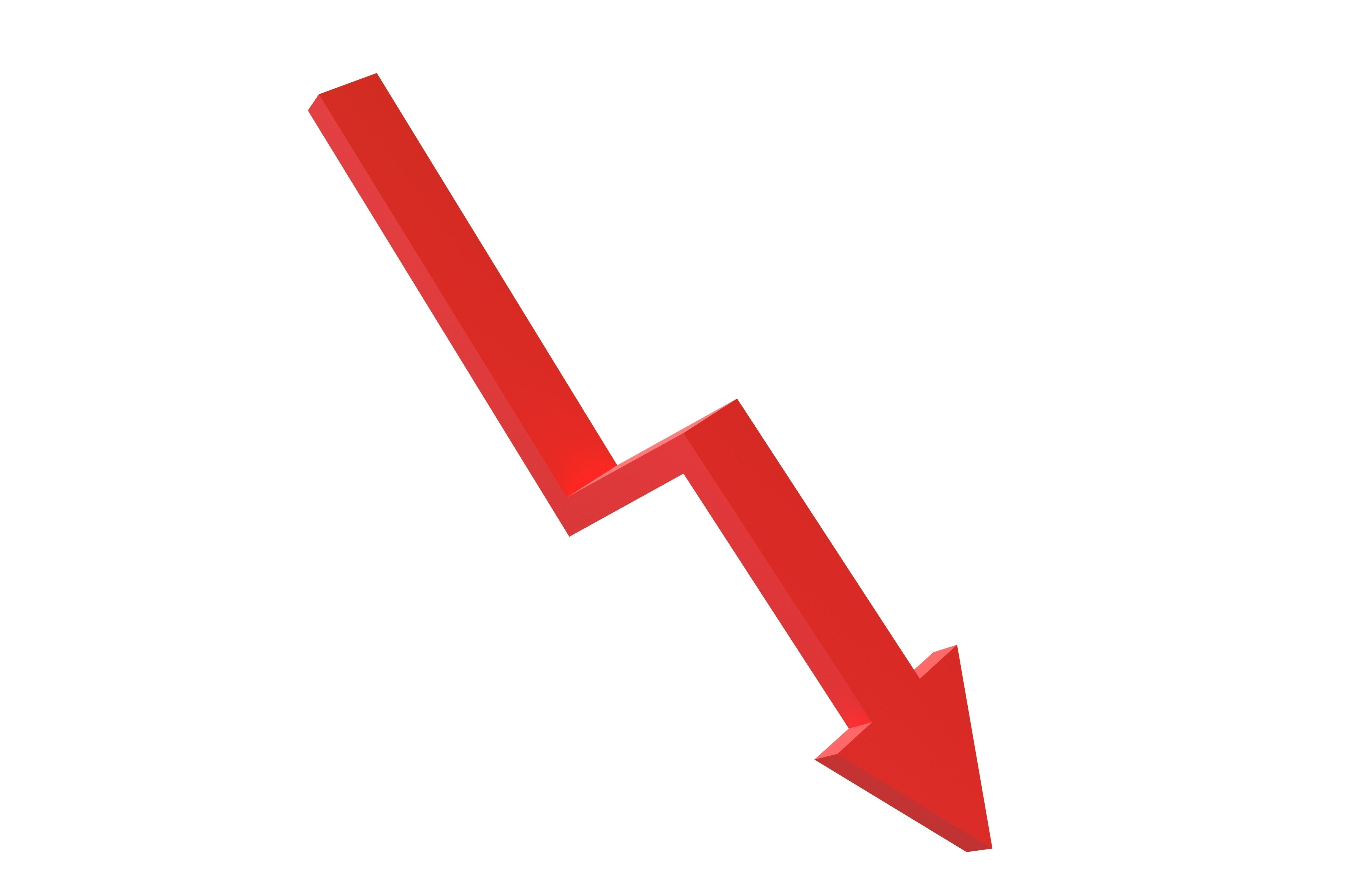 Decrease Arrow Symbol v1 002 Low-poly 3D model_2