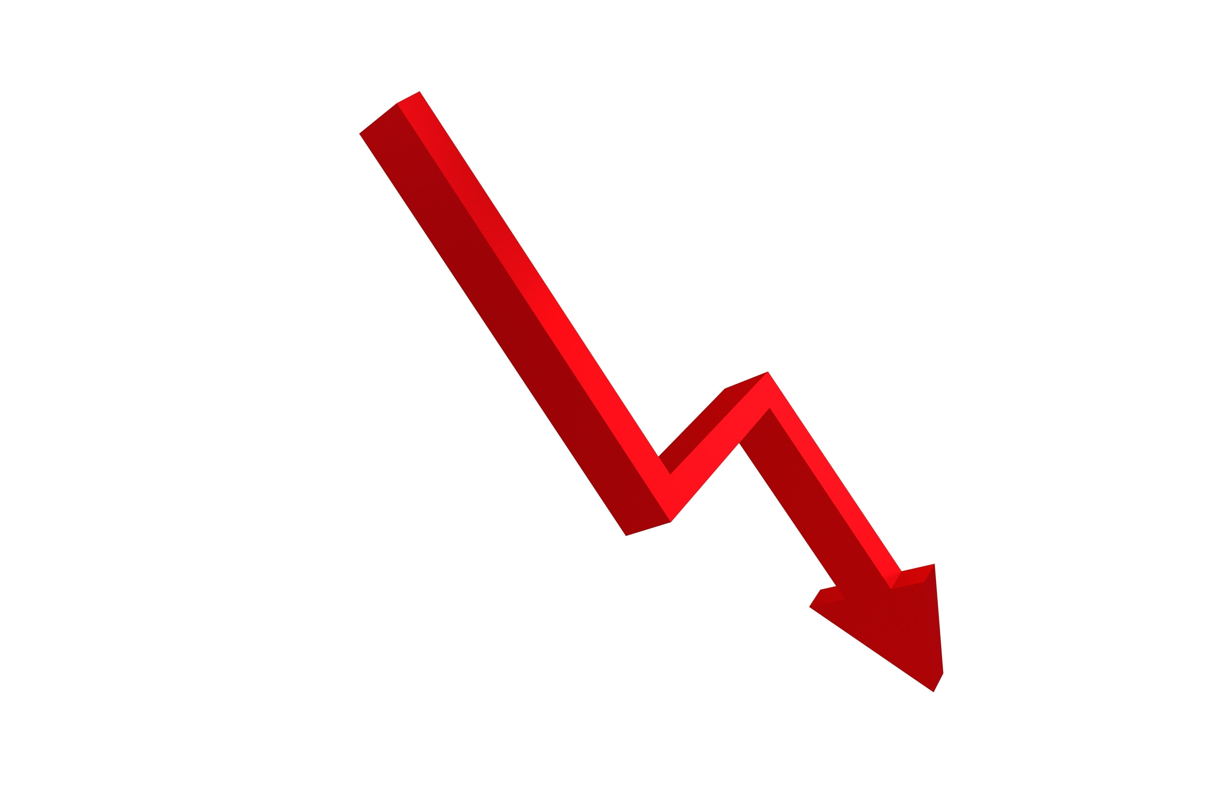 Decrease Arrow Symbol v1 004 Low-poly 3D model_3