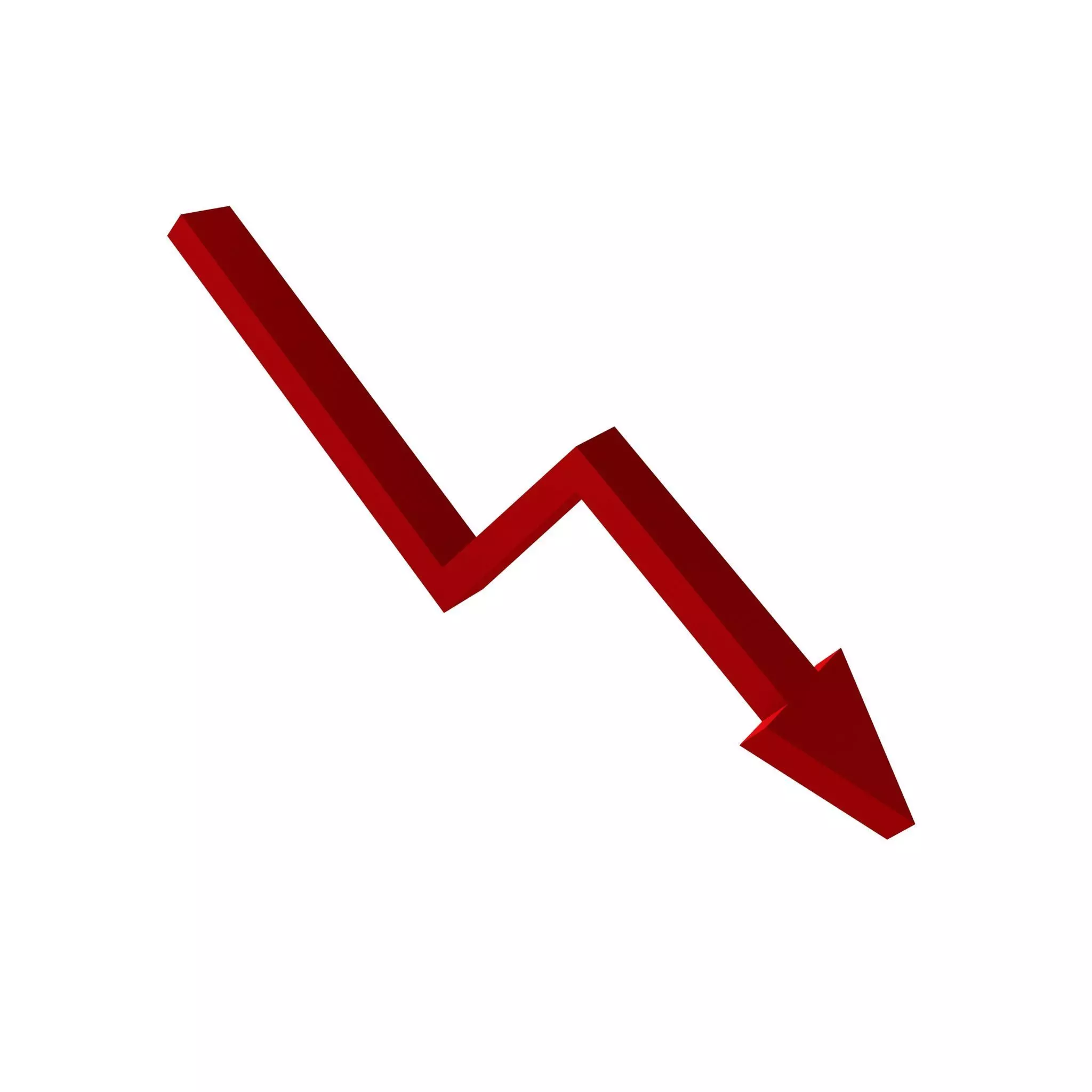 Decrease Arrow Symbol v1 004 Low-poly 3D model_0