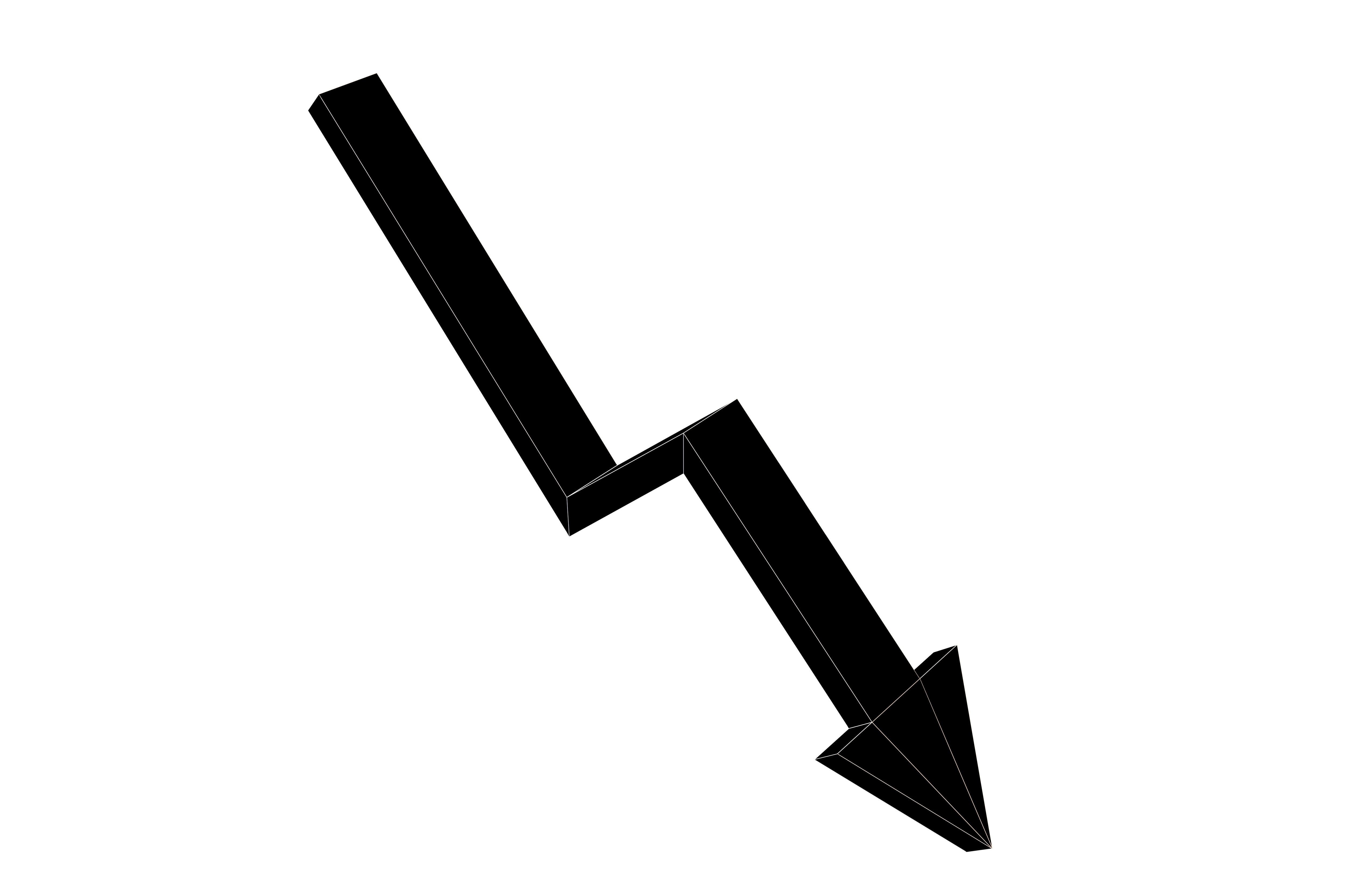 Decrease Arrow Symbol v1 004 Low-poly 3D model_6