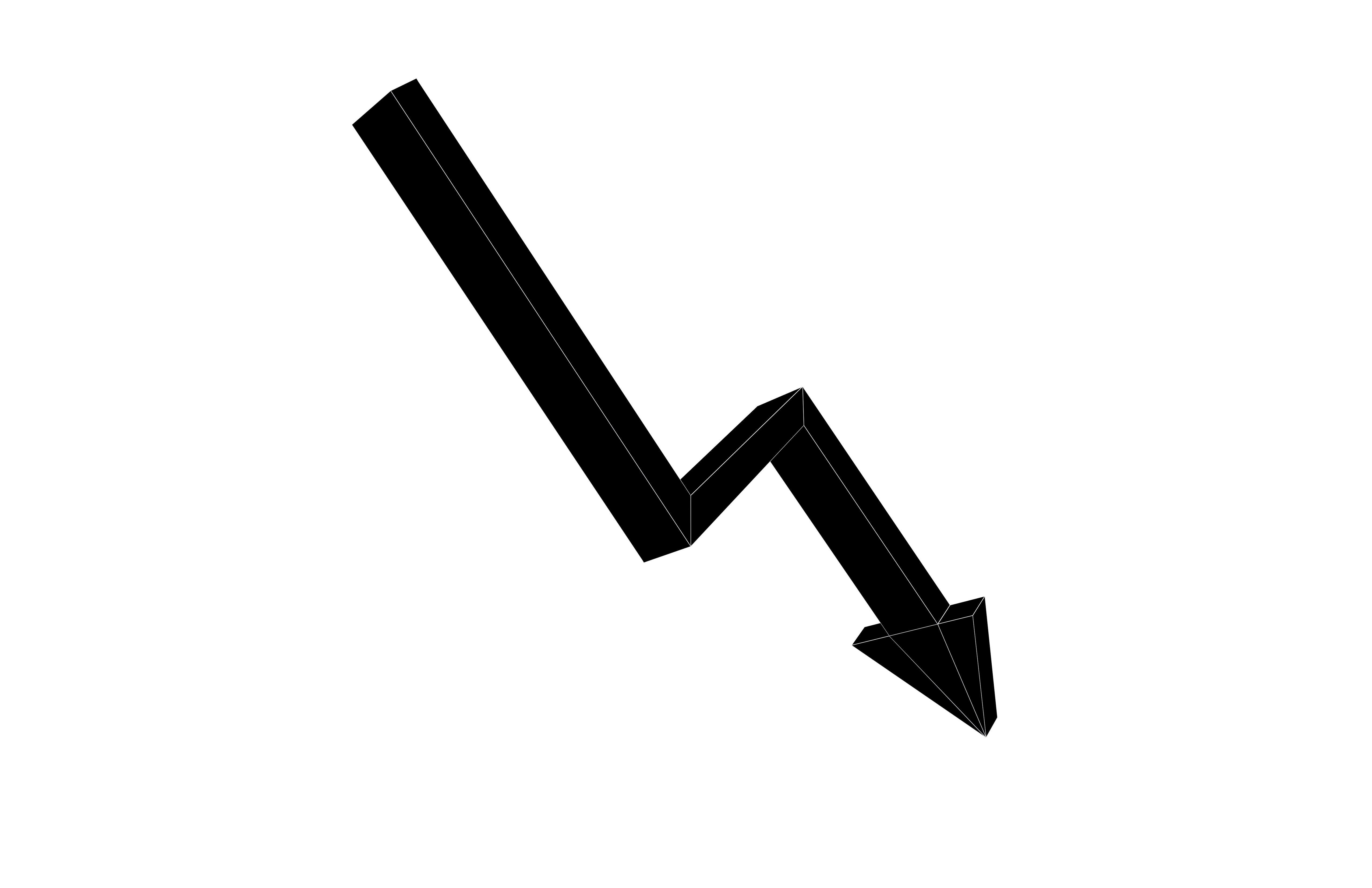 Decrease Arrow Symbol v1 004 Low-poly 3D model_7