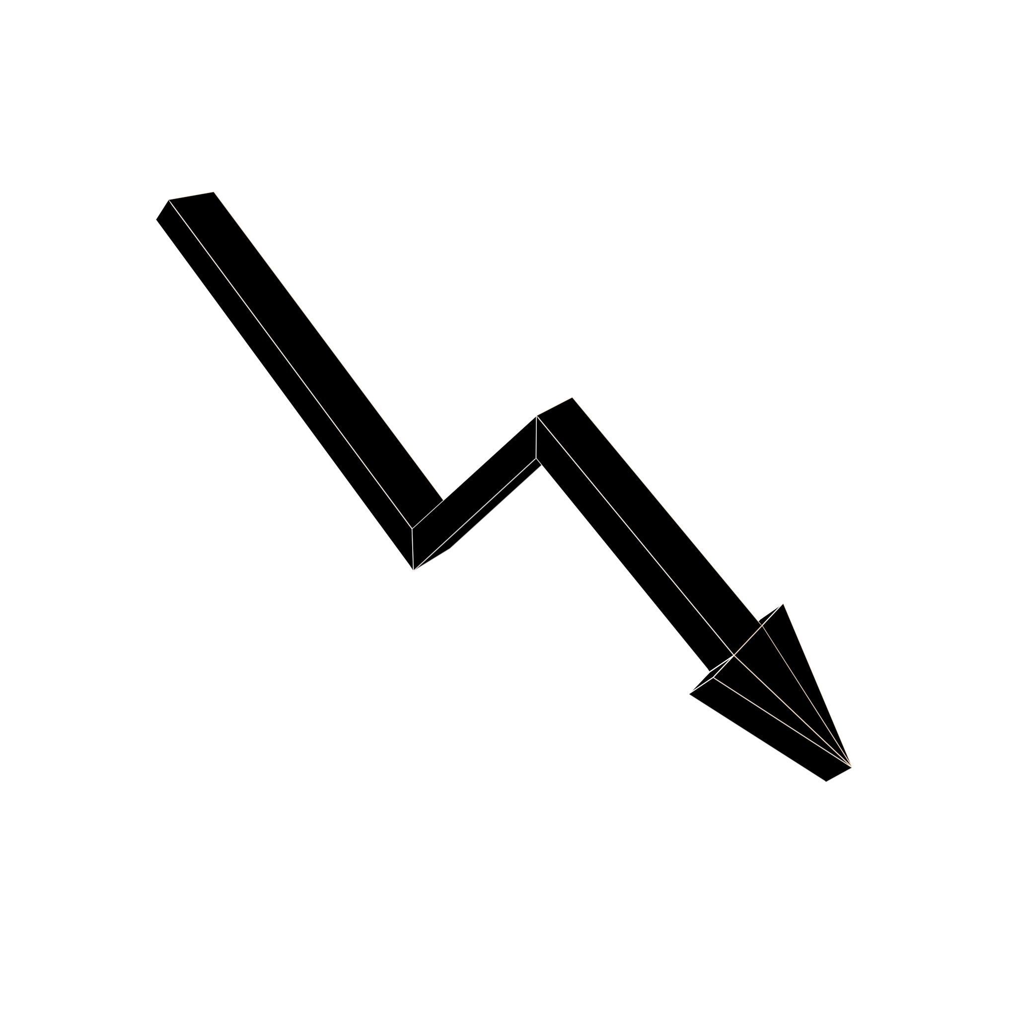 Decrease Arrow Symbol v1 004 Low-poly 3D model_4