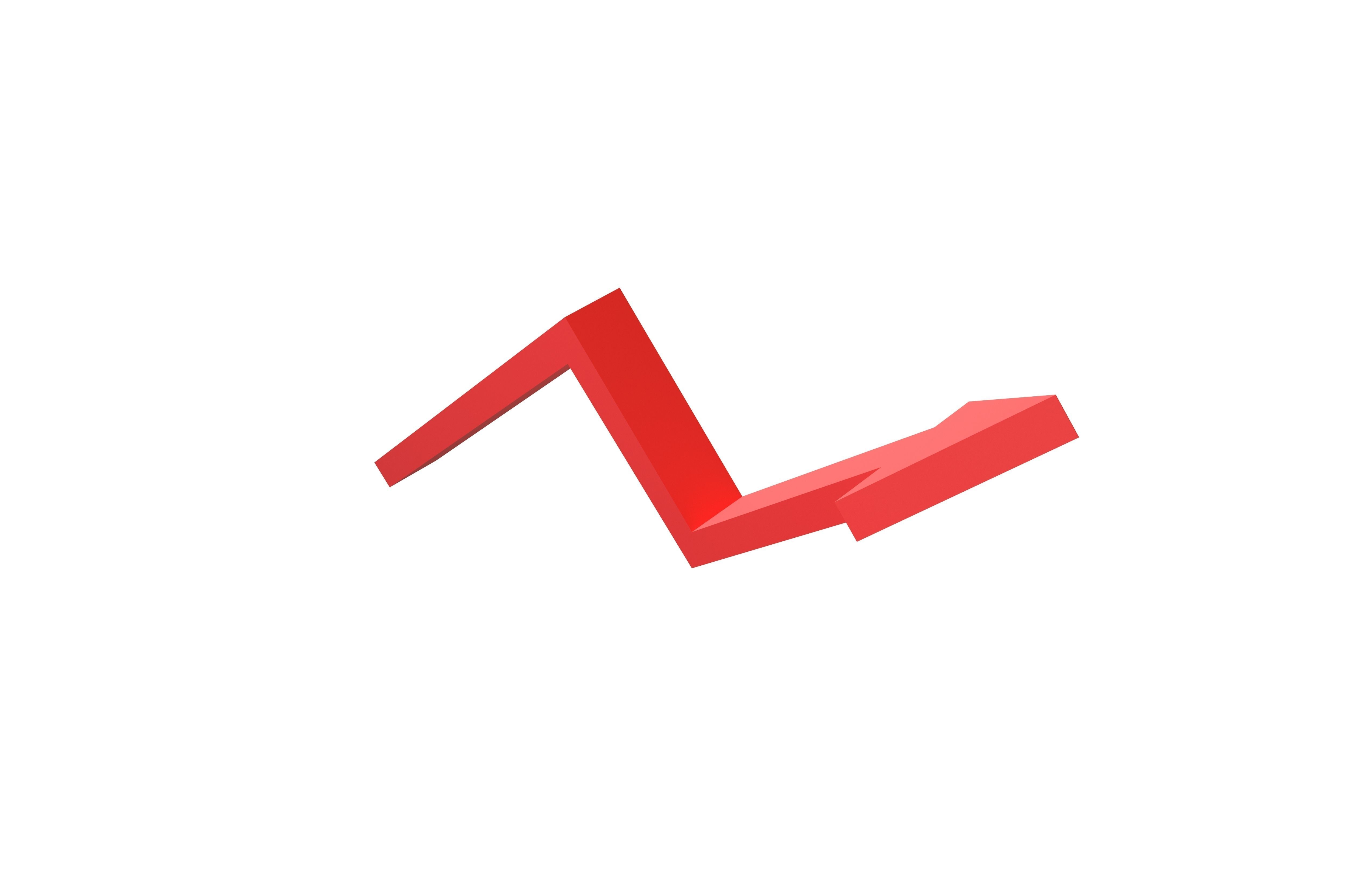 Growth Arrow Symbol v1 002 Low-poly 3D model_2