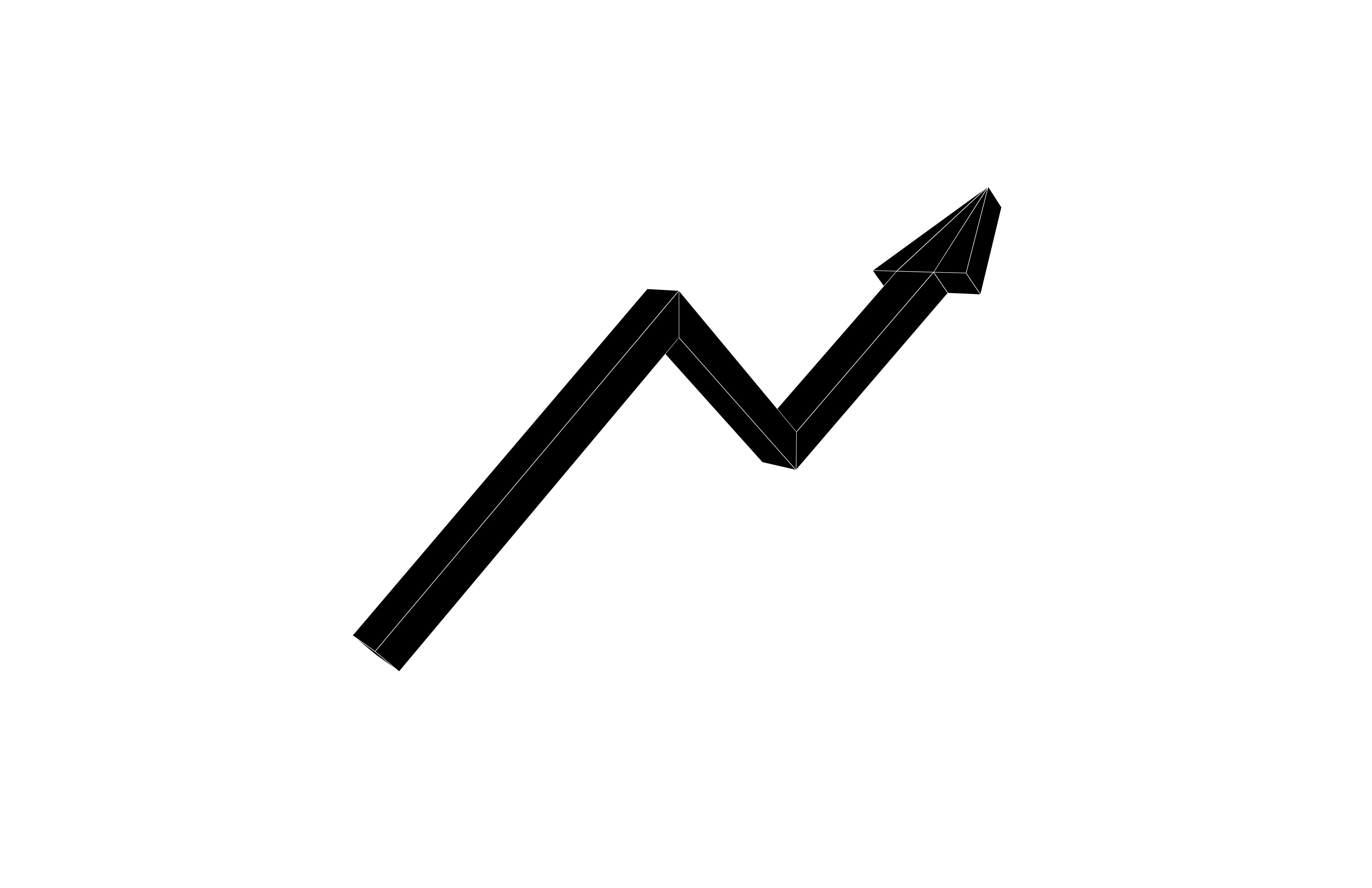Growth Arrow Symbol v1 003 Low-poly 3D model_5