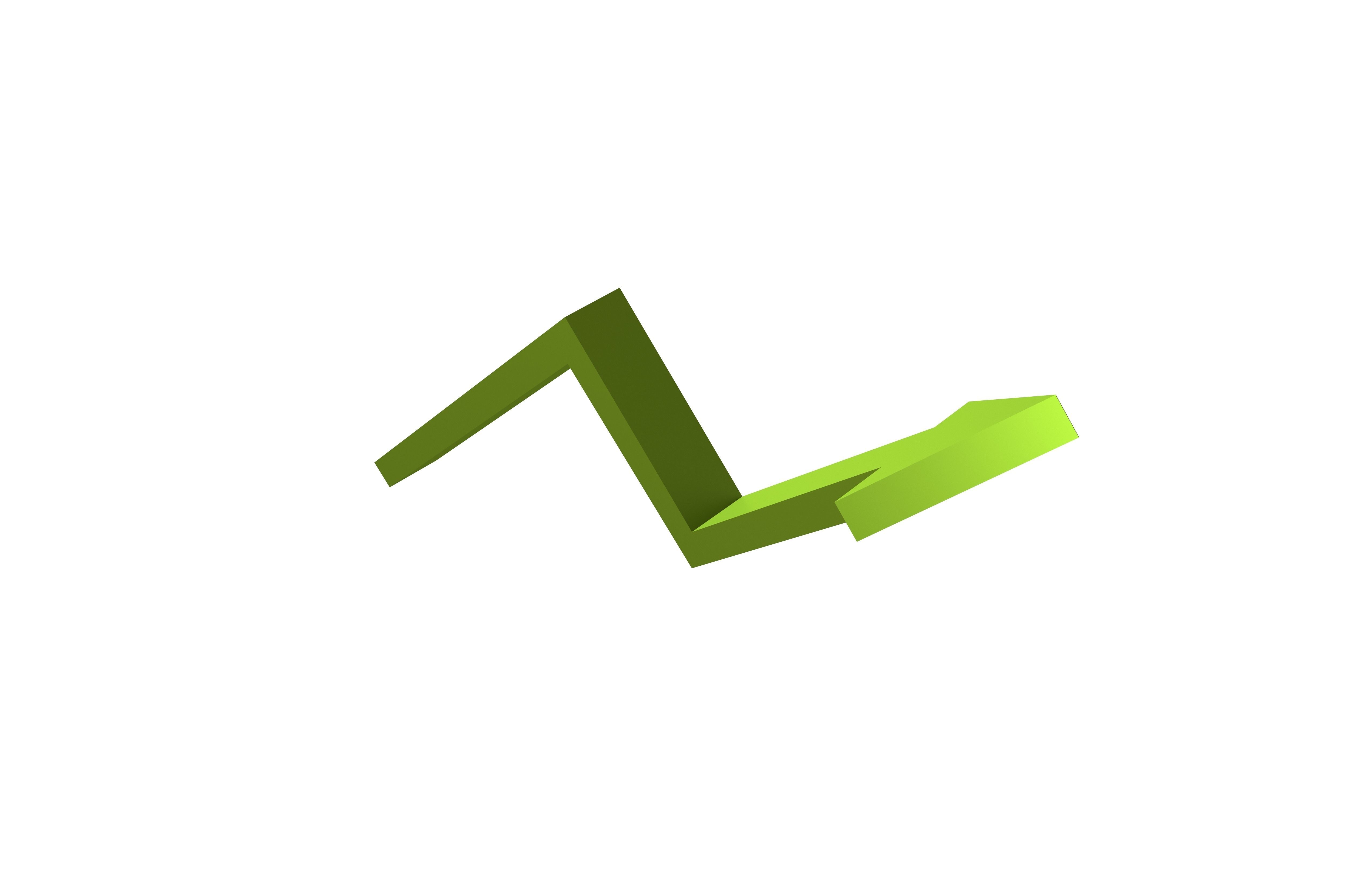 Growth Arrow Symbol v1 003 Low-poly 3D model_2