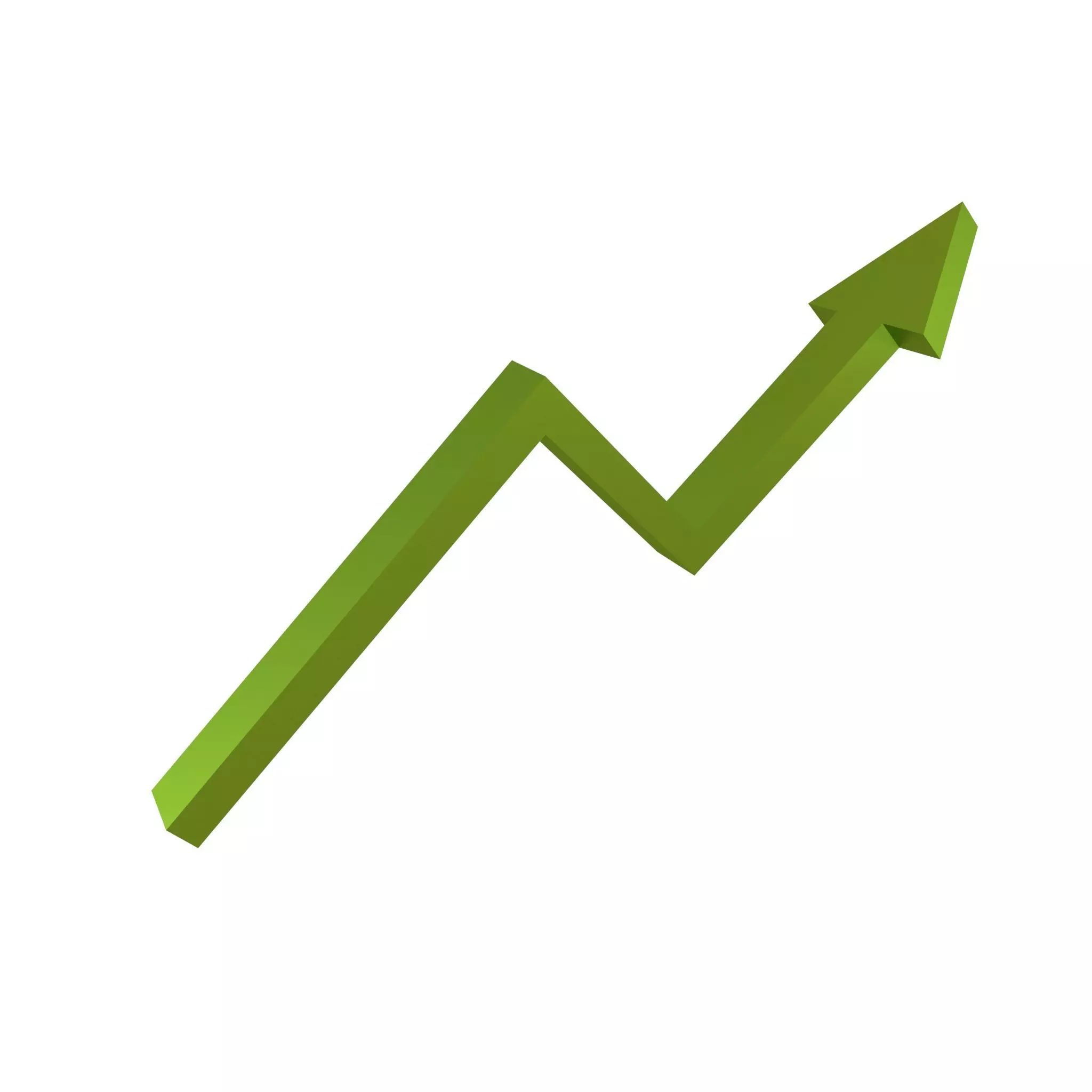 Growth Arrow Symbol v1 003 Low-poly 3D model_0
