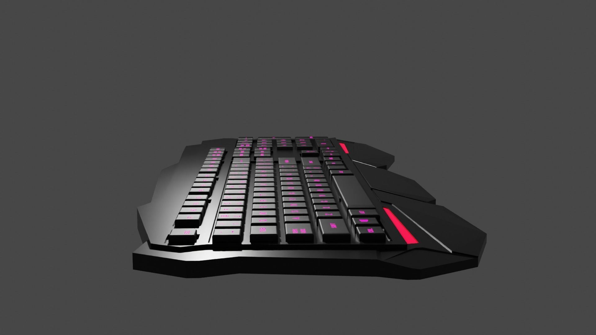 RGB KEYBORD Low-poly 3D model_4