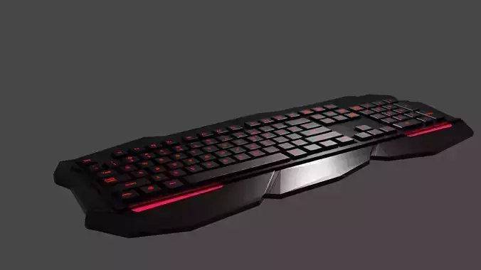 RGB KEYBORD Low-poly 3D model