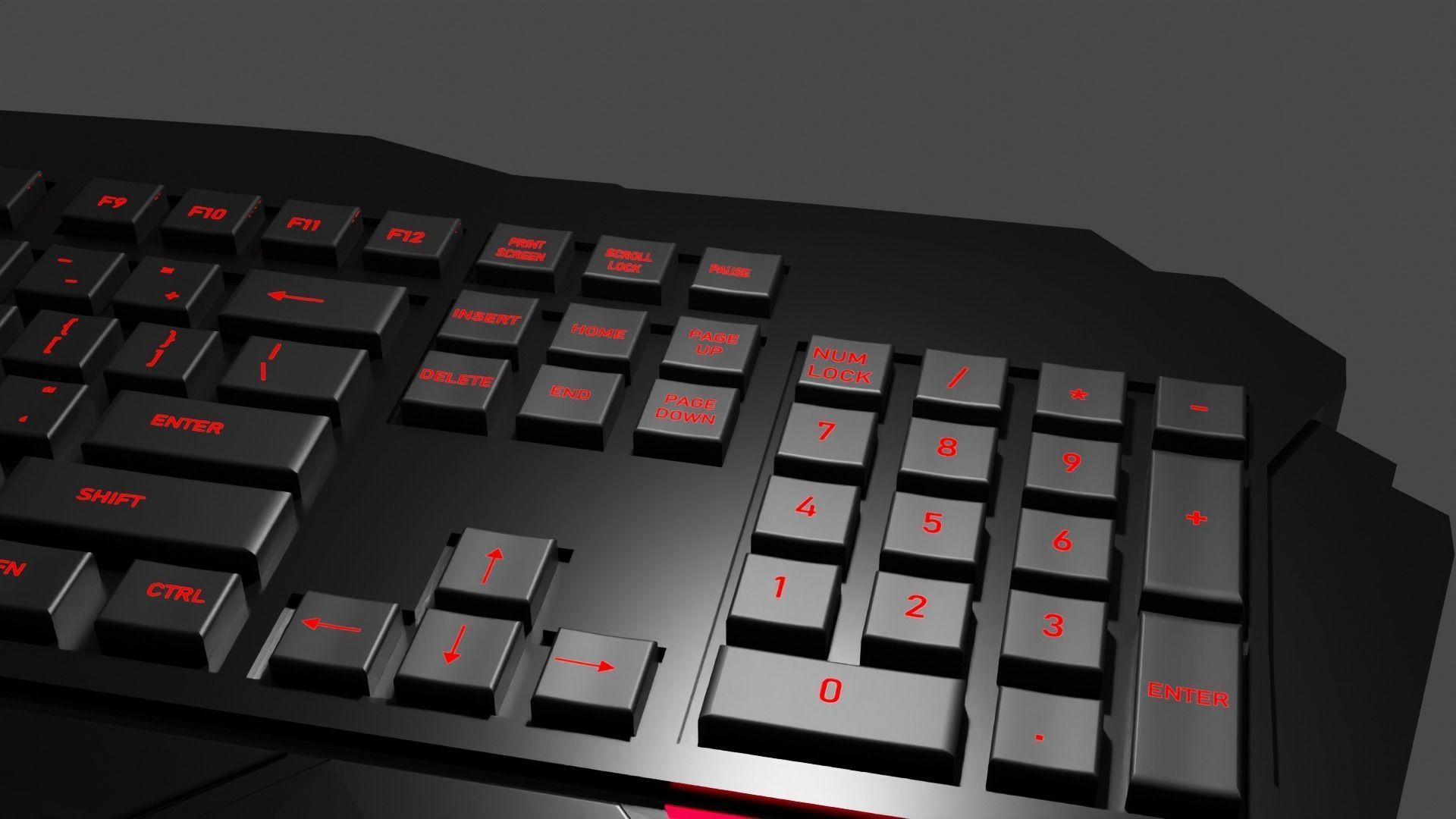 RGB KEYBORD Low-poly 3D model_5