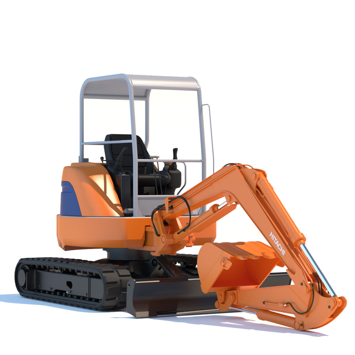 Mini Excavator Hitachi EX50U 3D model_1